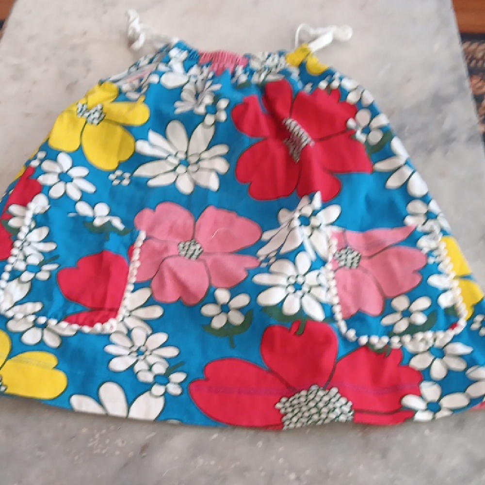Bright Floral Jersey Tunic Sundress with Pockets